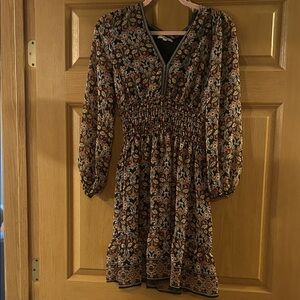 Max Studio Multicolor Floral Long Sleeve Dress
